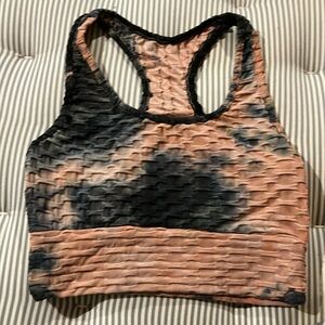Pink and black top